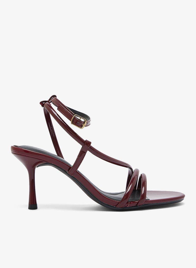 ايلا صنادل بكعب رفيع بتفاصيل حزام - Image 1